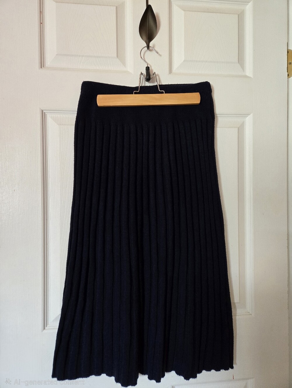 VINTAGE Rib Knit Midi Skirt